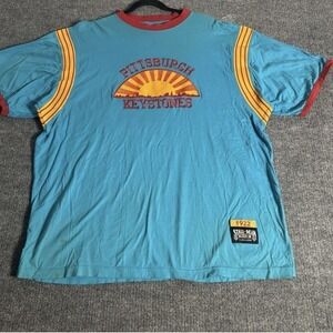Stall & Dean T-Shirt Mens 3XL Blue Pittsburgh Keystones Negro League Tee